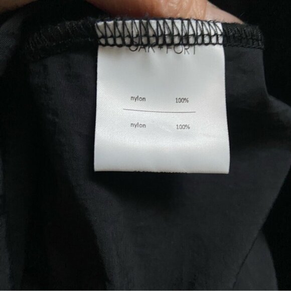 Oak + Fort Nylon ruched mini dress Sz S - Picture 6 of 8